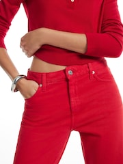 River Island Red 90s Slim Straight Leg Jeans - Image 2 of 4
