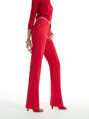 River Island Red 90s Slim Straight Leg Jeans - Image 3 of 4