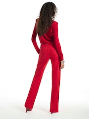 River Island Red 90s Slim Straight Leg Jeans - Image 4 of 4