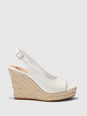 Novo White Regular Fit Ocean Slingback Espadrille Wedge - Image 2 of 4