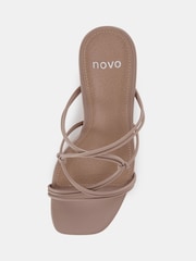 Novo Nude Regular Fit Luckie Block Heel Mules - Image 5 of 6