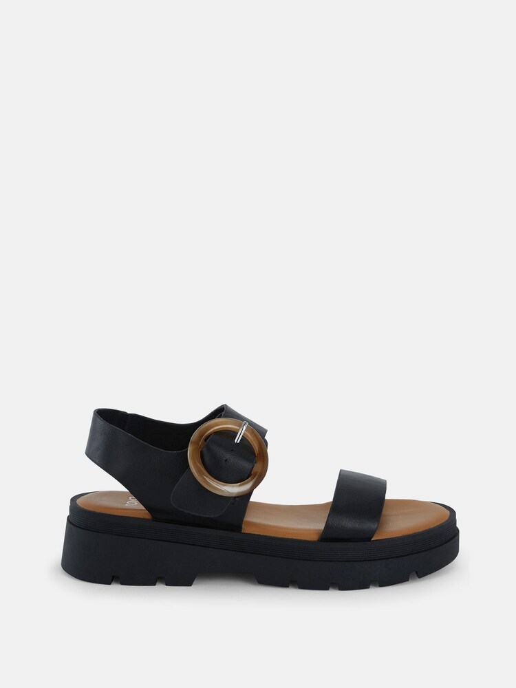 Novo Black Singer Chunky Buckle Sandals - Image 2 of 6