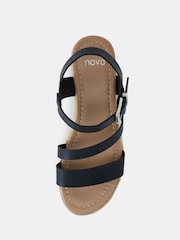 Novo Black Regular Fit SIMBA Espadrille Strappy Sandals - Image 5 of 6