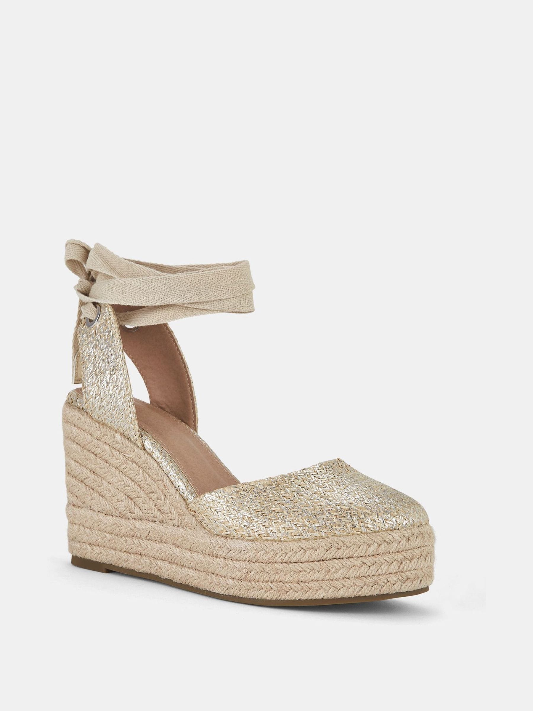 Beige espadrille wedges best sale
