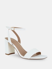 Novo White Wide Fit Novo Martinez Wide Fit Block Heel Sandals - Image 3 of 6