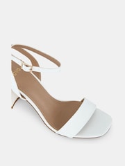 Novo White Wide Fit Novo Martinez Wide Fit Block Heel Sandals - Image 4 of 6