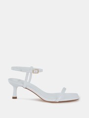 Novo White Wide Fit Undercover Low Heel Two Part Sandals - Image 2 of 6