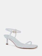 Novo White Wide Fit Undercover Low Heel Two Part Sandals - Image 3 of 6