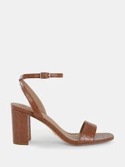 Novo Brown Novo Martinez Wide Fit Block Heel Sandals - Image 2 of 6