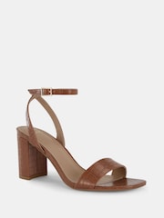 Novo Brown Novo Martinez Wide Fit Block Heel Sandals - Image 3 of 6