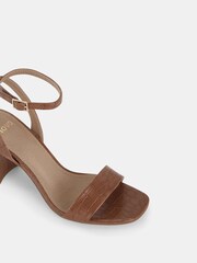 Novo Brown Novo Martinez Wide Fit Block Heel Sandals - Image 4 of 6