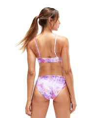 Speedo Womens Purple Printed Adjustable Bikini - Image 2 of 8