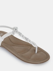 Novo White Tara Toe Post Bead Sandals - Image 4 of 6