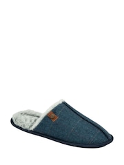 Dunlop Blue Closed Toe Mens Mule Slippers - Image 1 of 4