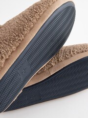 Stone Brown Borg Slipper Boots - Image 6 of 7