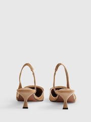River Island Brown Sling Back Court Heels - Image 3 of 5