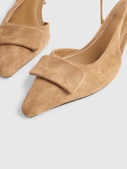 River Island Brown Sling Back Court Heels - Image 4 of 5