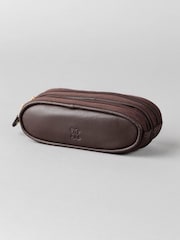 Braun - Lakeland Leder Doppeltes Brillenetui aus Leder - Bild 1 von 5