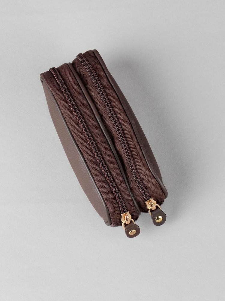 Lakeland Leather Brown Double Glasses Case - Image 3 of 5