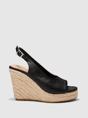 Novo Black Regular Fit Ocean Slingback Espadrille Wedge - Image 2 of 4