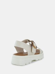 Novo White Singer Chunky Buckle Sandals - Image 4 of 6