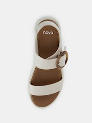 Novo White Singer Chunky Buckle Sandals - Image 5 of 6