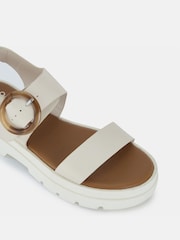 Novo White Singer Chunky Buckle Sandals - Image 6 of 6