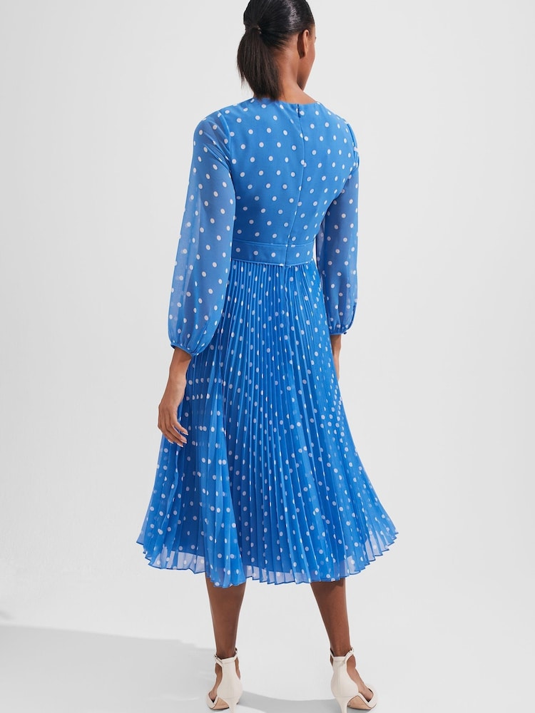 Hobbs Blue Petite Selena Dress - Image 2 of 4 Hobbs Blue Petite Selena Dress - Image 2 of 4