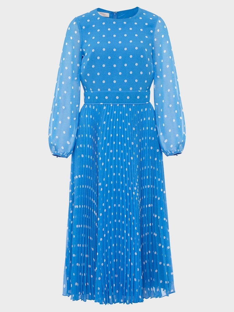 Hobbs Blue Petite Selena Dress - Image 4 of 4 Hobbs Blue Petite Selena Dress - Image 4 of 4