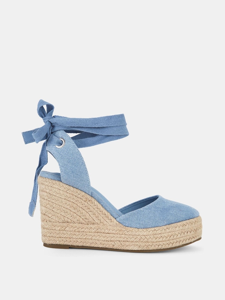 Blau - Novo Buenos Aries Espadrilles mit geschlossener Zehenpartie und Keilabsatz - Bild 2 von 4