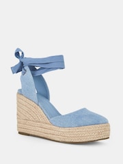 Blau - Novo Buenos Aries Espadrilles mit geschlossener Zehenpartie und Keilabsatz - Bild 3 von 4
