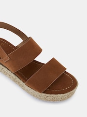 Novo Brown Regular Fit Sadie Espadrille Double Strap Sandals - Image 6 of 6