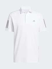 adidas Golf White Performance 3 Stripe Polo Shirt - Image 6 of 6