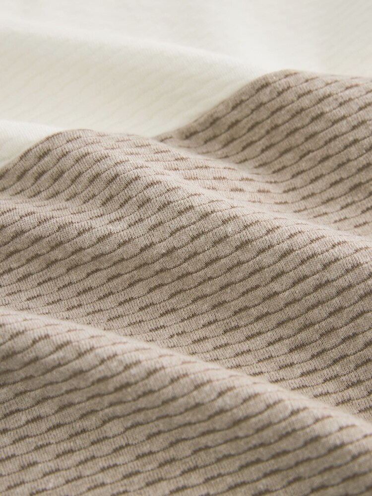 Neutral Textured Colour Block T-Shirt - Image 8 of 8