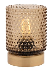 Widdop Amber Glass Cup with LED Bulb Light - Image 1 of 2