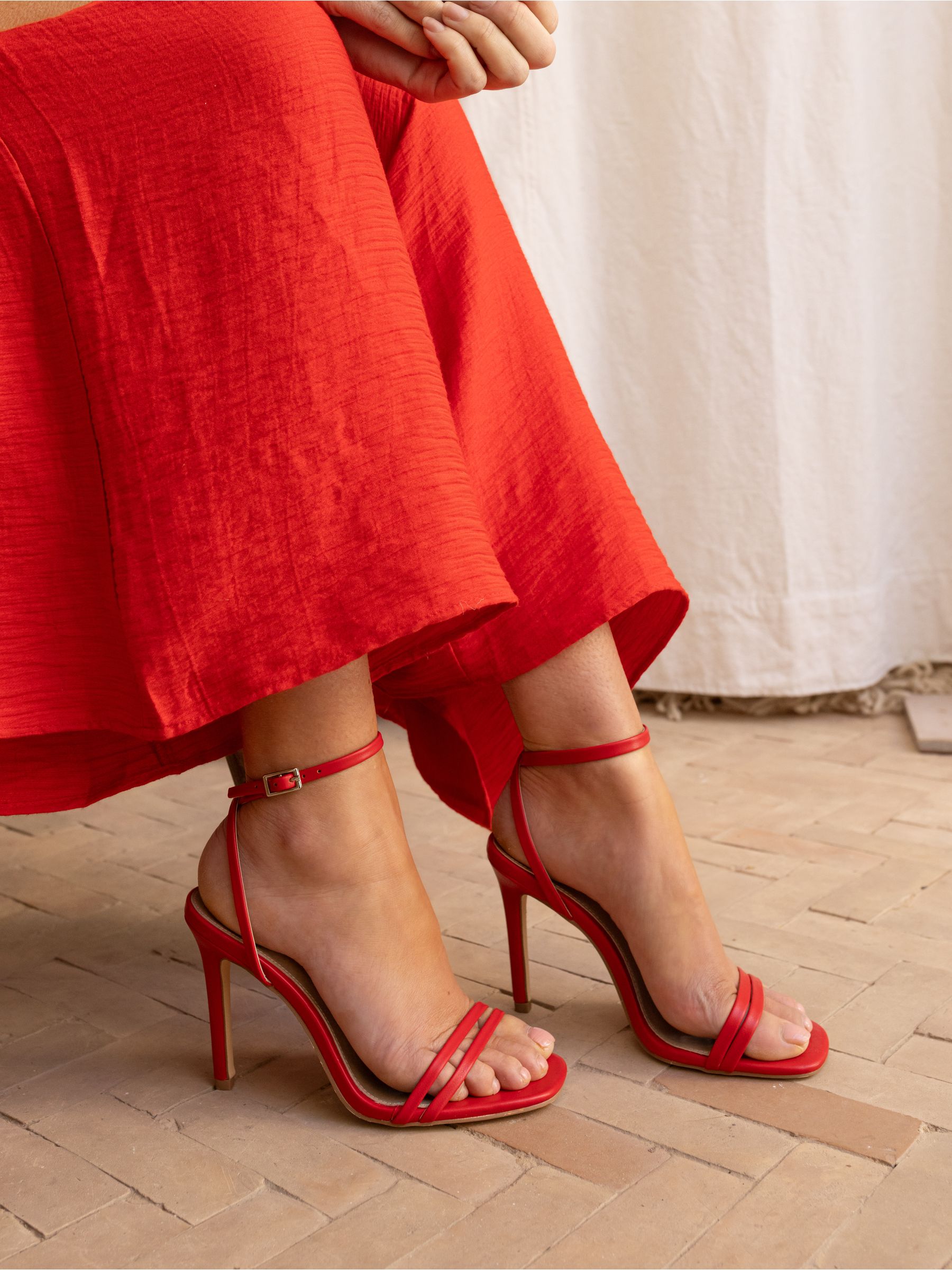 Sandales talons rouge cheap