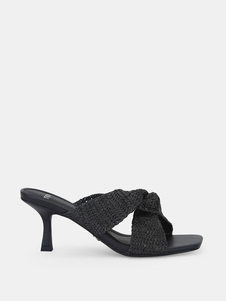 Novo Black Urbinos Woven Low Heel Mules - Image 2 of 6