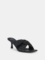 Novo Black Urbinos Woven Low Heel Mules - Image 3 of 6