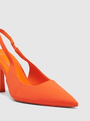 Novo Orange Wide Fit Zafu Slingback Court Shoes - Image 3 of 4
