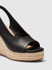 Novo Black Wide Fit Ocean Slingback Espadrille Wedge - Image 3 of 4