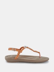 Novo Orange Tara Toe Post Bead Sandals - Image 1 of 6