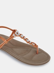 Novo Orange Tara Toe Post Bead Sandals - Image 5 of 6