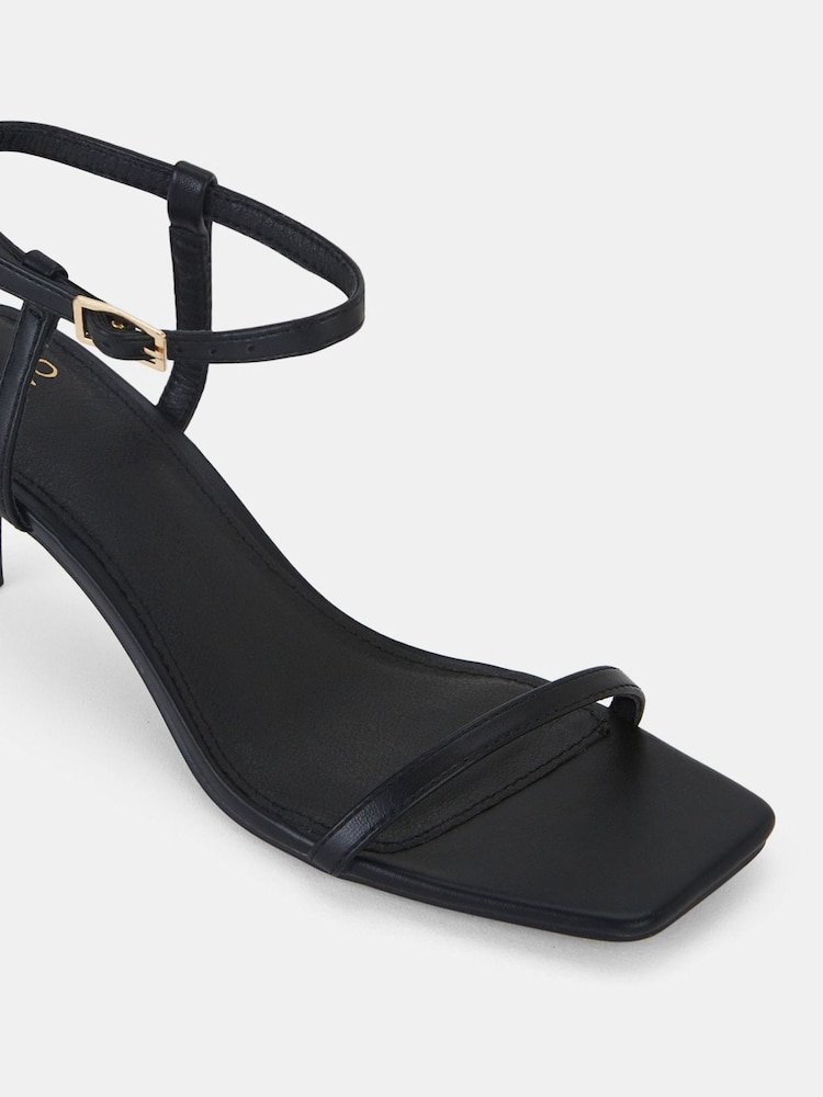 Novo Black Regular Fit Undercover Low Heel Two Part Sandals - Image 6 of 6