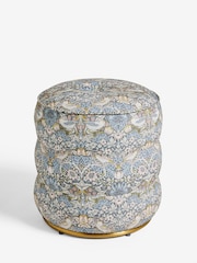 Clarke & Clarke William Morris Strawberry Thief Slate Grey Blush Sicily Stool - Image 2 of 4