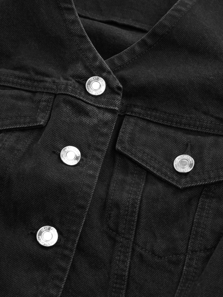 Schwarz - Denim-Weste - Bild 8 von 8