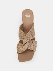 Novo Natural Urbinos Woven Low Heel Mules - Image 5 of 6