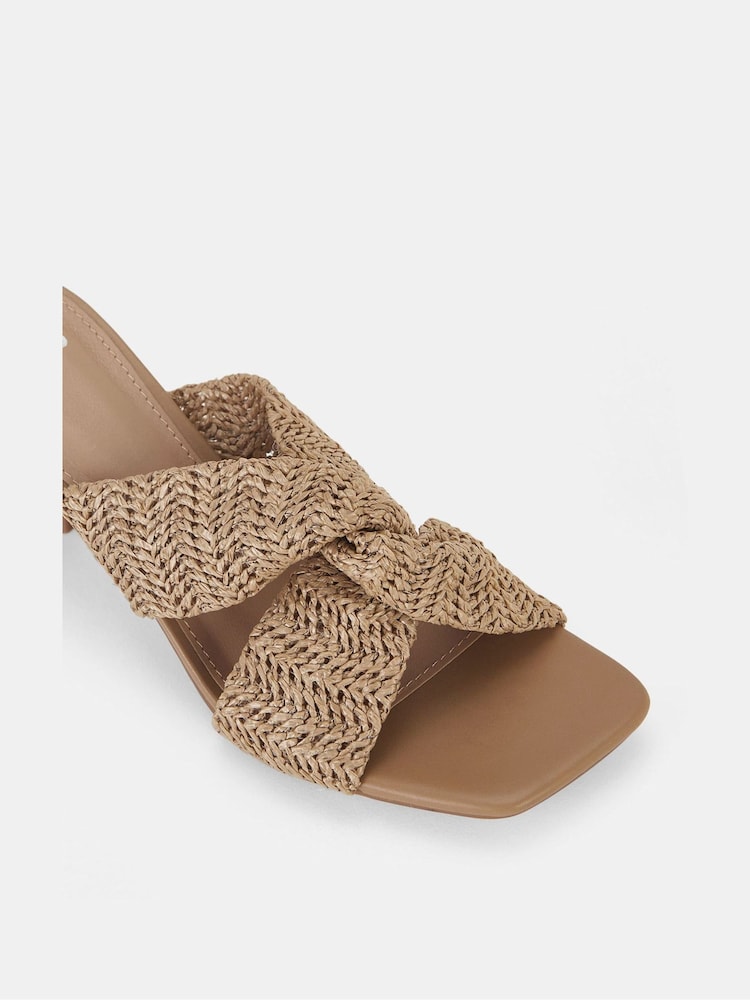 Novo Natural Urbinos Woven Low Heel Mules - Image 6 of 6 Novo Natural Urbinos Woven Low Heel Mules - Image 6 of 6