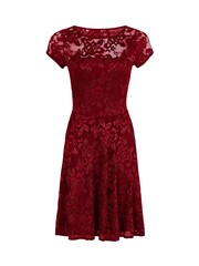HotSquash Red Lace Fit And Flare Dress - Image 2 of 4