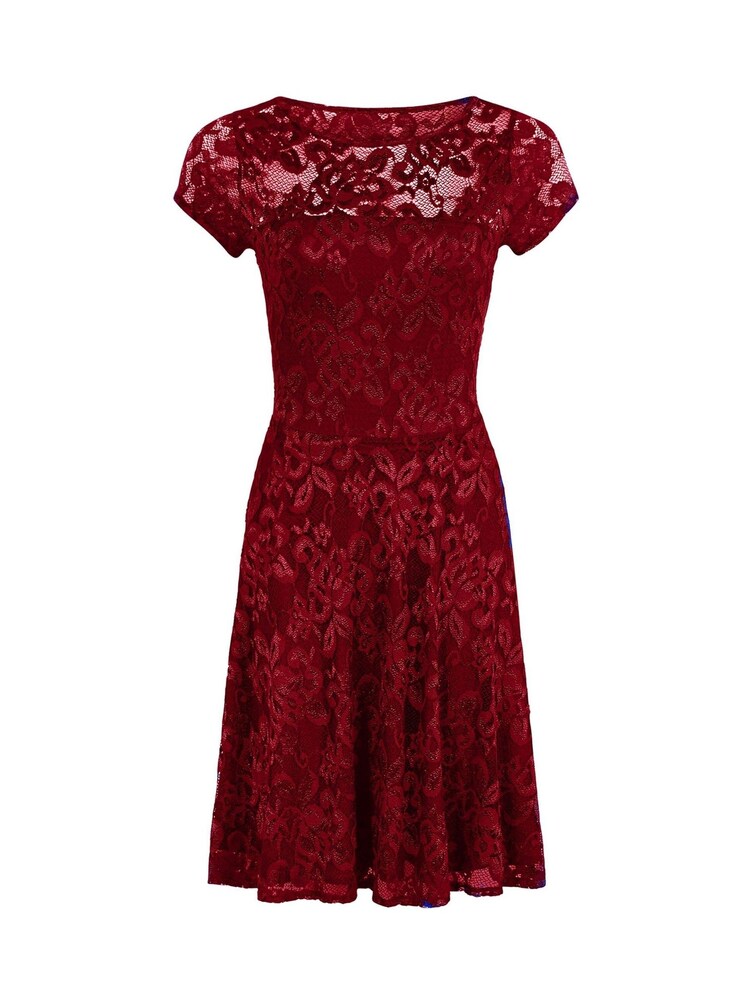 HotSquash Red Lace Fit And Flare Dress - Image 2 of 4