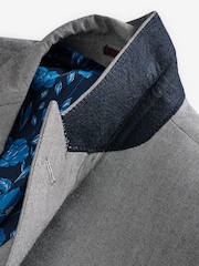 Light Grey Slim Fit Two Button Suit Jacket - Image 8 of 8